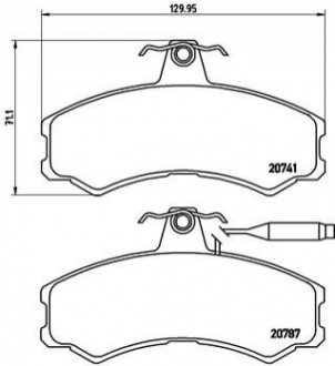 Тормозные колодки, дисковый тормоз.) BREMBO P23022 (фото 1)