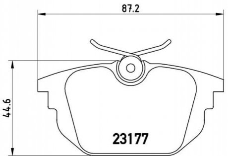 Тормозные колодки, дисковый тормоз.) BREMBO P23026 (фото 1)