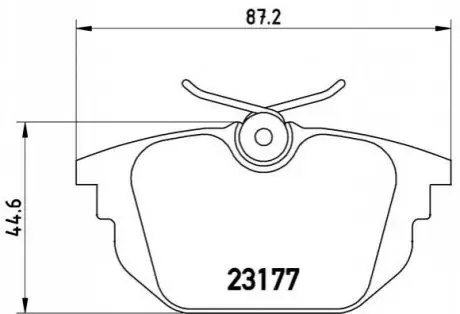 Тормозные колодки, дисковый тормоз.) BREMBO P23026