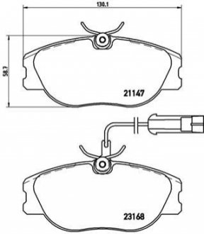 Тормозные колодки, дисковый тормоз.) BREMBO P23066