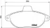 Комплект гальмівних колодок передн, CITROEN EVASION, JUMPY I FIAT SCUDO, ULYSSE PEUGEOT 806, EXPERT 1.6-2.0D 07.95-12.06 BREMBO (P23072) зображення 1