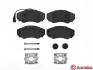 Комплект гальмівних колодок передн, CITROEN JUMPER I, JUMPER II FIAT DUCATO PEUGEOT BOXER 1.9D-3.0D 03.96 BREMBO (P23091) зображення 1