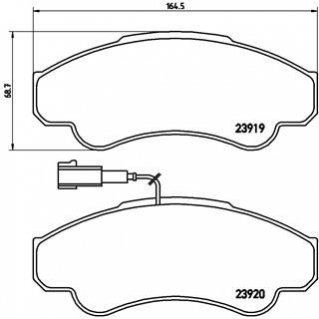 Тормозные колодки, дисковый тормоз.) BREMBO P23092