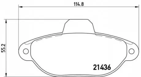 Фото Колодки гальмівні (передні) Fiat 500 07-/Panda 03-/Punto 93-10 BREMBO (P23096) зображення 1
