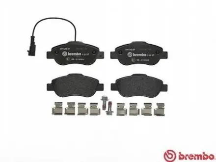 Комплект гальмівних колодок передн, ABARTH 500 / 595 / 695 FIAT 500, 500 C, GRANDE PUNTO, PANDA, PUNTO EVO FORD KA PEUGEOT BIPPER TEPEE 1.2-1.4D 09.03 BREMBO P23107