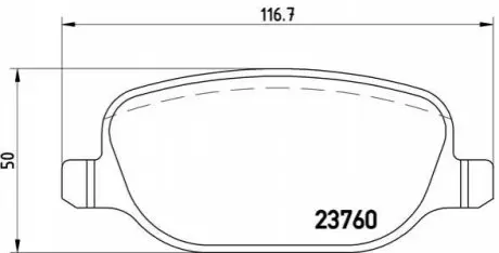 Тормозные колодки, дисковый тормоз.) BREMBO P23109