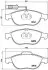 Комплект гальмівних колодок передн, ALFA ROMEO 147, 156 LANCIA LYBRA 1.6-2.4D 02.97-03.10 BREMBO (P23114) зображення 1