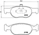 Комплект гальмівних колодок передн, FIAT PUNTO LANCIA Y 1.1-1.7D 01.94-04.06 BREMBO (P23125) зображення 1