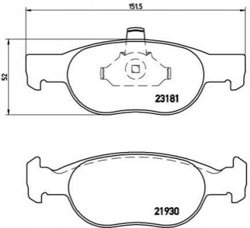 Гальмівні колодки, дискове гальмо (набір) BREMBO P23125