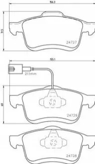 Тормозные колодки дисковые BREMBO P23130