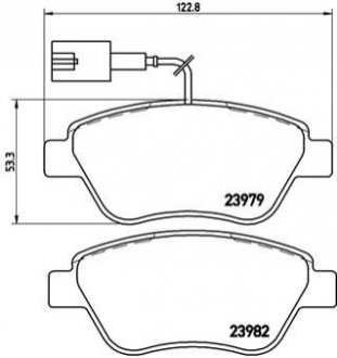 Колодки тормозные дисковые, к-кт. BREMBO P23140