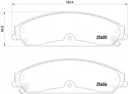 Колодки гальмівні, дискові BREMBO P23149