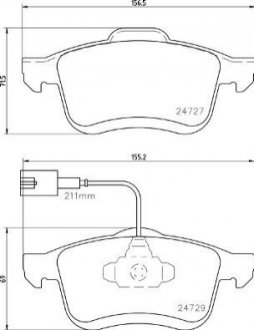 Гальмівні колодки дискові BREMBO P23163 (фото 1)