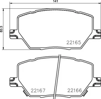 Тормозные колодки (передние) Fiat 500X 1.4-1.6/1.6-2.0D 14-/ Jeep Renegade1.4-1.6/2.0CRD 14- BREMBO P23164X