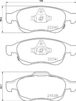 Гальмівні колодки (набір) BREMBO P23165