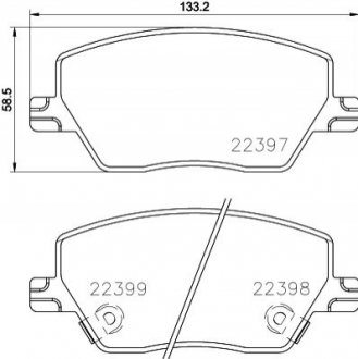 Тормозные колодки.) BREMBO P23170 (фото 1)