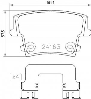 Тормозные колодки CHRYSLER 300.. BREMBO P23175 (фото 1)