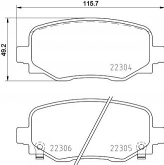 Тормозные колодки дисковые BREMBO P23177 (фото 1)