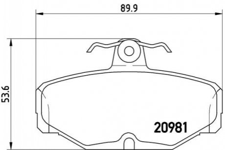 Гальмівні колодки, дискове гальмо (набір) BREMBO P24018