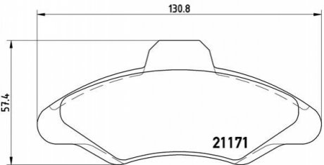 Тормозные колодки дисковые BREMBO P24 029 (фото 1)