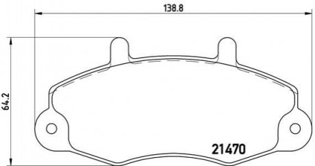 Гальмівні колодки, дискове гальмо (набір) BREMBO P24032 (фото 1)