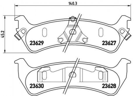 Тормозные колодки, дисковый тормоз.) BREMBO P24042