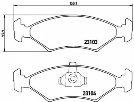 Тормозные колодки, дисковый тормоз.) BREMBO P24043