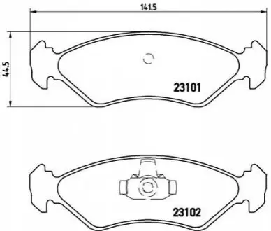 Тормозные колодки, дисковый тормоз.) BREMBO P24044
