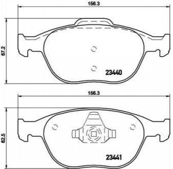 Тормозные колодки, дисковый тормоз.) - (1360303, 1763678, 2M5Z2001A5) BREMBO P24058 (фото 1)