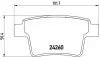 Комплект гальмівних колодок задн, FORD MONDEO III FORD USA FIVE HUNDRED, TAURUS JAGUAR X-TYPE I 1.8-3.0 09.99 BREMBO (P24063) зображення 1