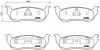 Фото Комплект гальмівних колодок задн, FORD USA ESCAPE, EXPLORER, EXPLORER SPORT TRAC 2.3-4.6 09.96 BREMBO (P24068) зображення 1