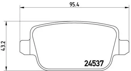Гальмівні колодки - тюнінг, задн, дозвіл: Так, FORD FOCUS II, GALAXY II, GALAXY MK II, KUGA I, MONDEO IV, S-MAX 1.6-2.5 10.05-06.15 BREMBO P24075X