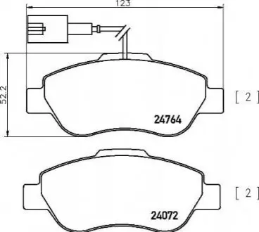 Тормозные колодки KA 1.3TDCI 13-.. BREMBO P24150