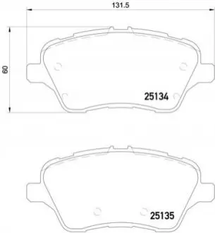 Тормозные колодки B-MAX FIESTA 08- BREMBO P24151