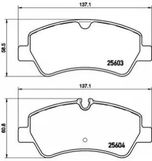 Тормозные колодки дисковые BREMBO P24160