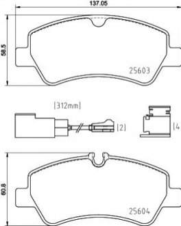 Тормозные колодки.) BREMBO P24187