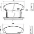 Комплект гальмівних колодок передн, HONDA CIVIC IV, CIVIC VI, CONCERTO, PRELUDE III 1.4-2.0 04.87-02.01 BREMBO (P28 016) зображення 1