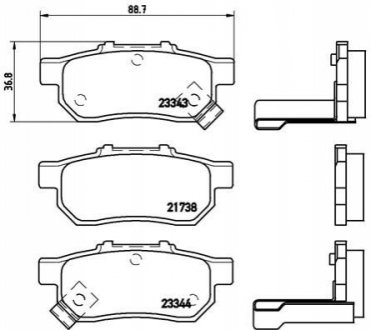 Гальмівні колодки дискові BREMBO P28025 (фото 1)