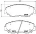 Комплект гальмівних колодок передн (без комплектуючих), HONDA ACCORD VII, CIVIC IX, CIVIC X, CIVIC XI, CR-V II, CR-V IV, CR-V V, ELEMENT, PILOT 1.0-3.5 09.01 BREMBO (P28035X) зображення 1