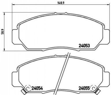 Тормозные колодки дисковые BREMBO P28047