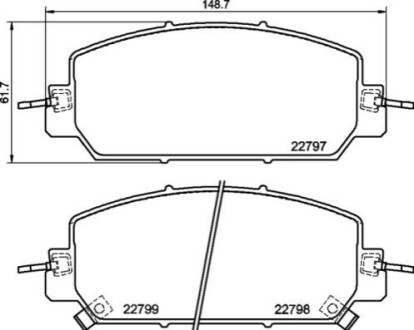 KLOCKI HAMULCOWE PRZOD BREMBO P28098