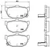 Колодки гальмівні (задні) Hyundai Elantra/Kia Cerato 00- (85.6x46.3) P30003