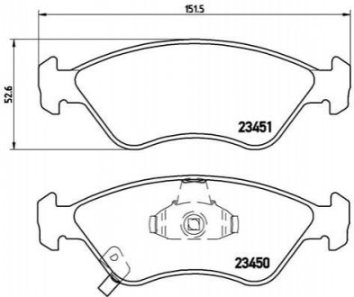 Тормозные колодки, дисковый тормоз.) BREMBO P30007