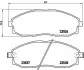 Комплект гальмівних колодок передн, HYUNDAI H-1, H-1 / STAREX, H100, PORTER 2.4/2.5D/2.6D 06.97 BREMBO (P30010) зображення 1