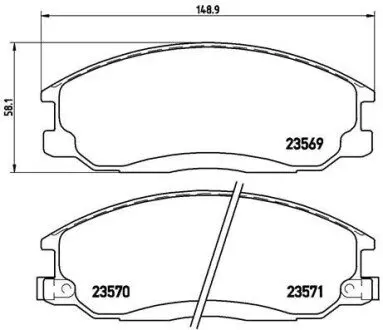 Тормозные колодки дисковые BREMBO P30013