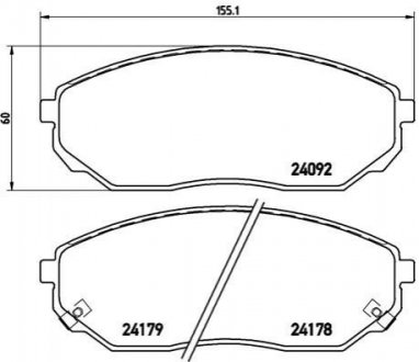 Тормозные колодки дисковые BREMBO P30019