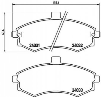 Тормозные колодки дисковые BREMBO P30020 (фото 1)