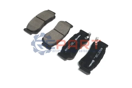 Комплект гальмівних колодок задн, HYUNDAI H-1, H-1 / STAREX, SANTA FÉ II MAXUS T90 2.0D-Electric 06.97 BREMBO P30037