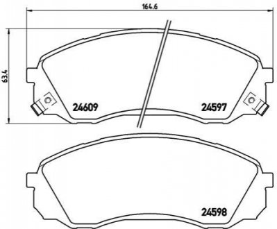 Тормозные колодки дисковые BREMBO P30041