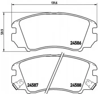 Тормозные колодки, дисковый тормоз.) BREMBO P30043